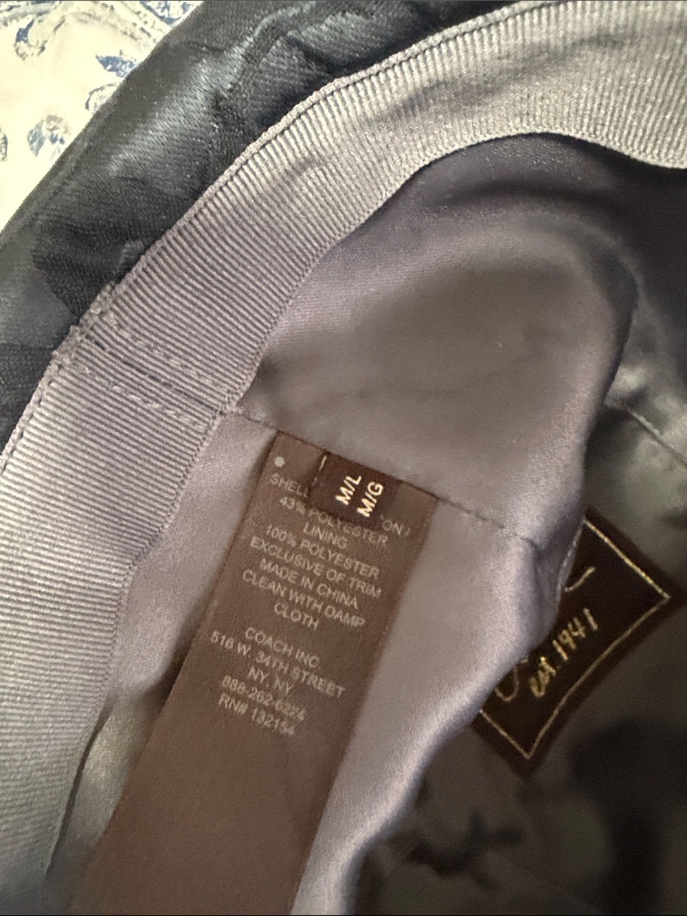 NWOT•Coach Unisex Black Signature Pattern Trilby Hat - Picture 5 of 5